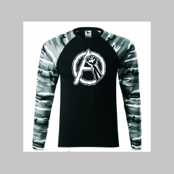 Anarchy päsť pánske tričko (nie mikina!!) s dlhými rukávmi vo farbe " metro " čiernobiely maskáč gramáž 160 g/m2 materiál 100%bavlna